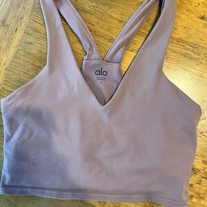 Used ALO Airbrush Real Bra Tank (light purple/little pink) (small)